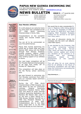 News Bulletin Issue 5 – 3Rd Quarter 2009