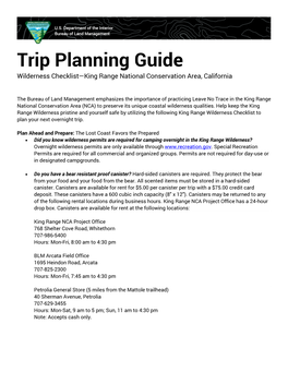 King Range Wilderness Checklist to Plan Your Next Overnight Trip