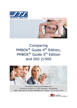 Comparing PMBOK® Guide 4Th Edition, PMBOK® Guide 5Th Edition and ISO 21500
