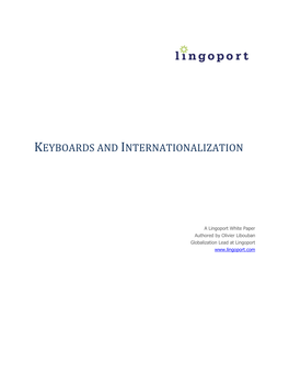 Keyboards and Internationalization