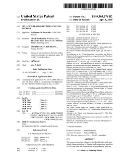 (12) United States Patent (10) Patent No.: US 9,303,076 B2 Brinkmann Et Al