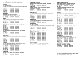 Forthcoming Donation Sessions CHASETOWN Continued