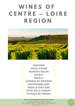 The Vineyards of Centre – Loire