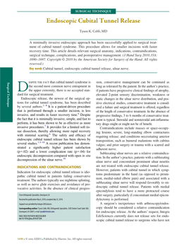 Endoscopic Cubital Tunnel Release