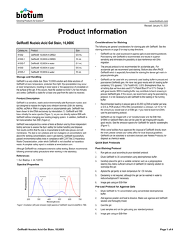 Gelred® Product Information Sheet