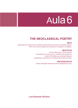 The Neoclassical Poetry