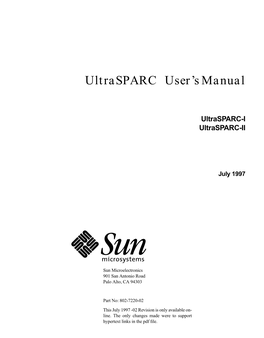 Ultrasparc User's Manual
