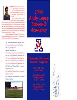 2003 Andy Lopez Baseball Academy