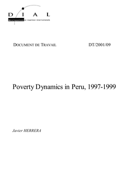 Poverty Dynamics in Peru, 1997-1999