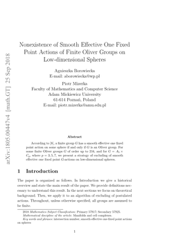 Nonexistence of Smooth Effective One Fixed Point Actions of Finite Oliver