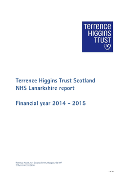 Terrence Higgins Trust Scotland NHS Lanarkshire Report Financial Year