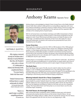 Anthony Kearns Operatic Tenor