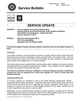 Service Bulletin