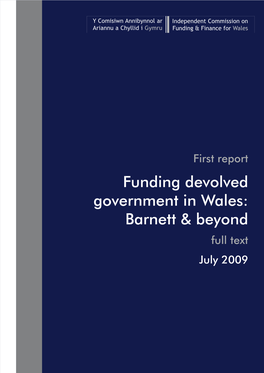 Funding Devolved Government in Wales: Barnett & Beyond