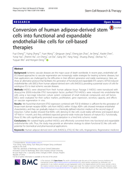 Conversion of Human Adipose-Derived Stem Cells Into