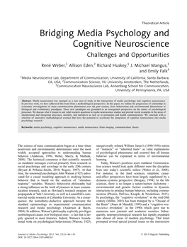 Bridging Media Psychology and Cognitive Neuroscience Challenges and Opportunities