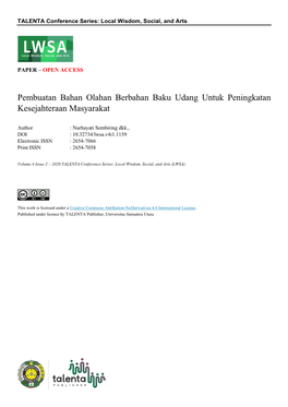 Pembuatan Bahan Olahan Berbahan Baku Udang Untuk Peningkatan Kesejahteraan Masyarakat