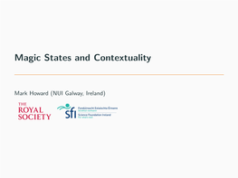 Magic States and Contextuality