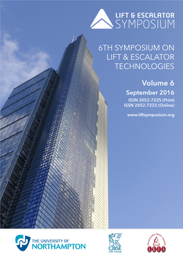 6Th Symposium on Lift & Escalator Technologies