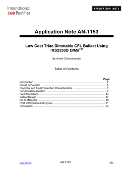 Application Note AN-1153