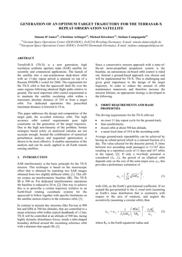 Generation of an Optimum Target Trajectory for the Terrasar-X Repeat Observation Satellite