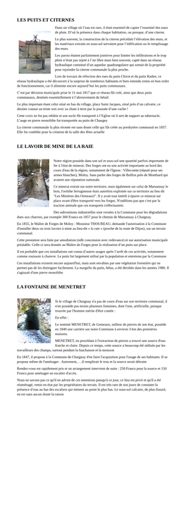 Les Puits Et Citernes Le Lavoir De Mine De La Raie La Fontaine De Menetret