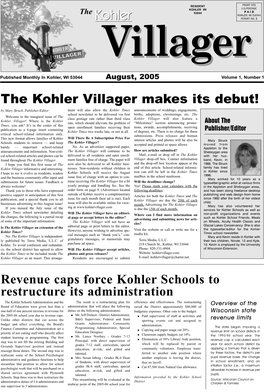 Kohler Kohler Times? However, Anyone Wishing to Advertise Spe- Cial Messages Such As “Thank You’S,” Con- Media Kit
