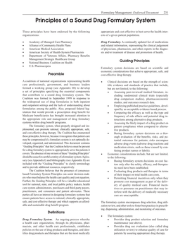 Principles of a Sound Drug Formulary System