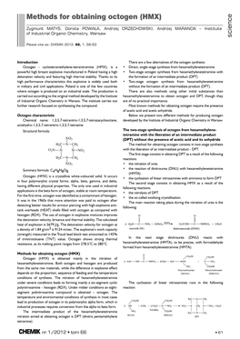 Methods for Obtaining Octogen (HMX)