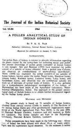 The Journal of the Indian Botanical Society