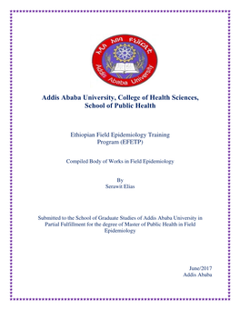 Final Compiled Body of Work in Field Epidemiology