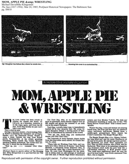 MOM, APPLE PIE &amp; WRESTLING