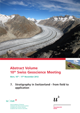 Abstract Volume 10Th Swiss Geoscience Meeting Bern, 16Th – 17Th November 2012