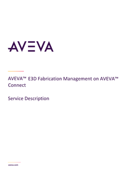 E3D Fabrication Management on AVEVA Connect