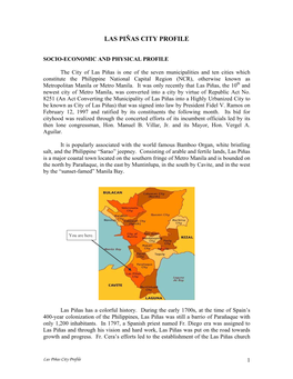 Socio-Economic and Physical Profile