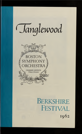 Boston Symphony Orchestra Concert Programs, Summer, 1961-1962