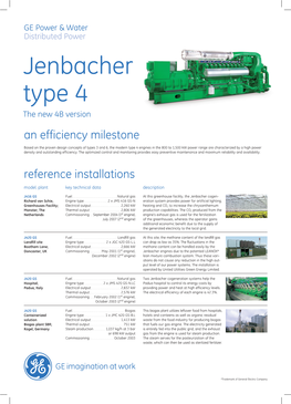 Jenbacher Type 4 the New 4B Version an Efficiency Milestone