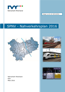 SPNV - Nahverkehrsplan 2016