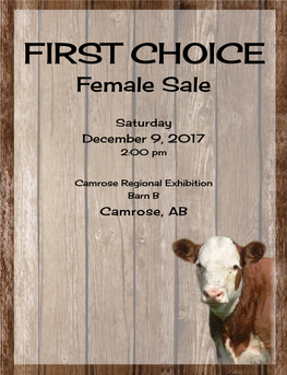 FIRST CHOICE Female Sale