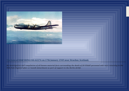 B-29 Accident Report Strachur