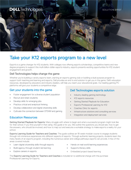 Take Your K12 Esports Program to a New Level