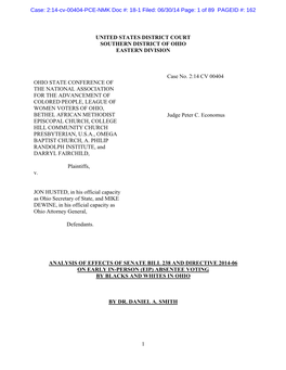 Case: 2:14-Cv-00404-PCE-NMK Doc #: 18-1 Filed: 06/30/14 Page: 1 of 89 PAGEID #: 162