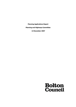 Planning Applications Report