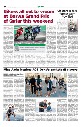 Bikers All Set to Vroom at Barwa Grand Prix of Qatar This Weekend the 3X3