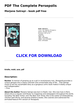 [78D7256] PDF the Complete Persepolis Marjane Satrapi