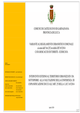 Comune Di Castelnuovo Di Garfagnana Provincia Di Lucca