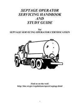 Septage Operator Servicing Handbook and Study Guide