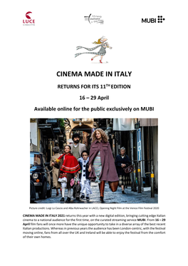 Cinema Made in Italy