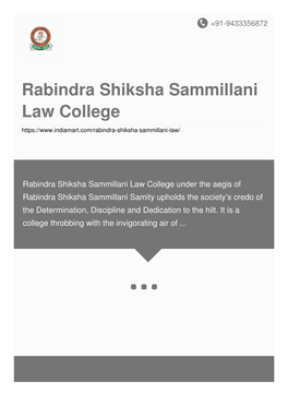 Rabindra Shiksha Sammillani Law College