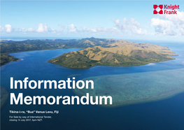 Vanua Levu, Fiji for Sale by Way of International Tender, Closing 14 July 2017, 5Pm NZT